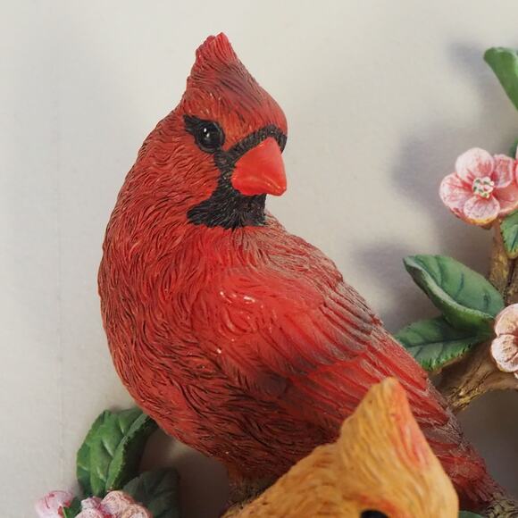 VTG The Bradford Exchange Cozy Cardinals Springtime Wall Decor Sculpture A5517 - Picture 6 of 14